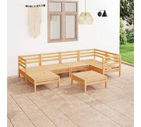 RMIHSJG Set di mobili da giardino in legno massello di pino, per esterni, con design senza tempo, per terrazze e giardini, resistenti alle intemperie e di lunga durata