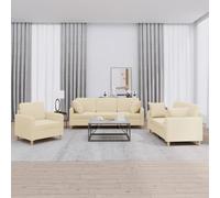 RMIHSJG Set divano durevole realizzato in tessuto resistente con struttura robusta, comoda imbottitura e cuscini decorativi per il soggiorno