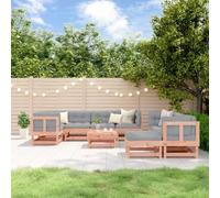 RMIHSJG Set lounge da giardino in legno massello Douglasie con design a doghe per terrazza e balcone, design modulare per combinazione flessibile, resistente alle intemperie