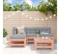 RMIHSJG Set lounge da giardino in legno massello Douglasie con design a doghe per terrazza e balcone, design modulare per combinazione flessibile, resistente alle intemperie
