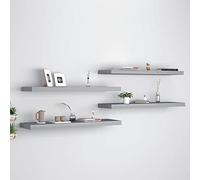 RMIHSJG Sistema di montaggio invisibile Set di 4 eleganti mensole da parete in MDF a nido d'ape e telaio in metallo per premi, libri, oggetti da collezione, caratteristica di design stabile per la