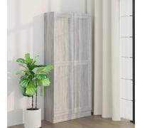 RMIHSJG Sonoma - Armadio da bagno grigio 82,5 x 30,5 x 185,5 cm, in legno per cucina, organizer per libri, DVD, piccolo armadio per studio, camera da letto, ufficio, soggiorno