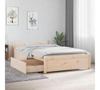 RMIHSJG Struttura in legno di pino massiccio, 90 x 190 cm, con cassetti e doghe robuste per una distribuzione ottimale del peso e comfort durante il sonno