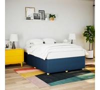 RMIHSJG Struttura letto senza materasso blu 140 x 190 cm tessuto con rete a doghe e piedini stabili per un sonno riposante. Il tessuto in poliestere resistente offre traspirabilità