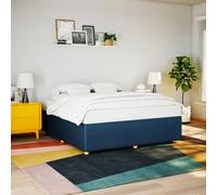 RMIHSJG Struttura letto senza materasso blu 200 x 200 cm tessuto con rete a doghe e piedini stabili per un sonno riposante e un supporto ottimale