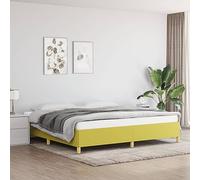 RMIHSJG Struttura letto senza materasso verde 200 x 200 cm tessuto con gambe di sostegno e doghe in compensato per un sonno riposante, materiale traspirante e durevole, costruzione stabile