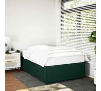 RMIHSJG Struttura letto senza materasso verde scuro 120 x 190 cm velluto con rete a doghe e piedini stabili per un sonno riposante