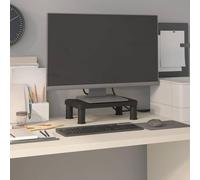 RMIHSJG Supporto per Monitor Regolabile in Altezza Nero 38x24x10,5 cm con Base Portaoggetti Spaziosa, Sollevatore Schermo Antistress per Ufficio, Design Ergonomico per Postazione