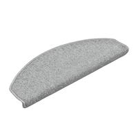 RMIHSJG Tappetini per gradini, 30 pezzi, 65 x 24 x 4 cm, colore grigio chiaro, semicircolare, antiscivolo, in PP trapuntato, per interni, tappetino fonoassorbente e lavabile, con doppio lato