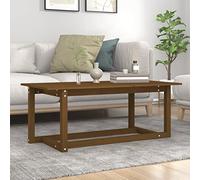 RMIHSJG Tavolino da caffè marrone miele, 110 x 55 x 45 cm, in legno massello di pino, per esterni, soggiorno, camera da letto, ufficio, soggiorno