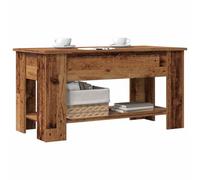 RMIHSJG Tavolino da Salotto in Legno Vecchio 101x49x52 cm Truciolato con Piano Sollevabile e Scomparto Portaoggetti Nascosto, Tavolo Centrale Multifunzionale per Soggiorno Moderno,