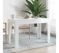 RMIHSJG Tavolo da pranzo bianco lucido, 120 x 60 x 76 cm, materiale in legno, durevole e stabile, per sala da pranzo e cucina, facile da montare e pulire, design moderno con pulito