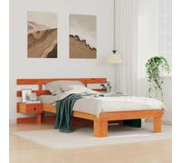 RMIHSJG Telaio del letto in legno di pino massiccio, 75 x 190 cm, con rete a doghe per stabilità e comfort durante il sonno, design moderno con linee pulite e resistente