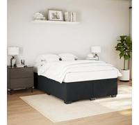 RMIHSJG Telaio letto in velluto senza materasso 140 x 200 cm in nero con rete a doghe e piedini stabili per un sonno riposante e un comfort ottimale