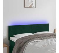RMIHSJG Testiera a LED verde scuro, 144 x 5 x 78/88 cm, velluto con luci LED colorate e funzione regolabile in altezza, per un design moderno della camera da letto, morbido tessuto di velluto e
