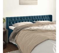RMIHSJG Testiera classica con orecchie blu scuro 183 x 16 x 78/88 cm in morbido velluto, regolabile in altezza con gambe in legno resistenti per un supporto eccellente, design lussuoso