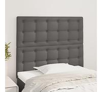RMIHSJG Testiera grigia 90 x 5 x 118/128 cm, in ecopelle con funzione regolabile in altezza e superficie lussuosa per un design elegante della camera da letto, istruzioni di montaggio incluse