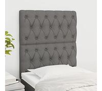 RMIHSJG Testiera grigio scuro 80 x 7 x 118/128 cm in tessuto imbottito regolabile in altezza con struttura in legno stabile per sostegno alla schiena e rivestimento traspirante