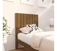 RMIHSJG Testiera in legno massello marrone miele, 80,5 x 4 x 100 cm, design rustico per il letto, supporto per la schiena, camera da letto, arredamento, materiale naturale, effetto legno