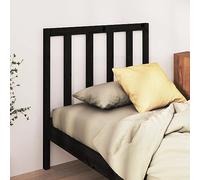 RMIHSJG Testiera in legno massello nero, 106 x 4 x 100 cm, con design alla moda, per una camera da letto elegante e comodo supporto per la schiena quando si è seduti