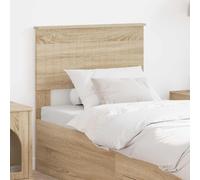 RMIHSJG Testiera in rovere Sonoma, 75 cm, materiale in legno, moderna camera da letto, testiera rettangolare, design elegante, facile da montare, costruzione durevole, facile da pulire