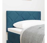 RMIHSJG Testiera moderna in velluto blu scuro 80 cm con design geometrico a diamante, regolabile in altezza e montaggio a parete per un arredamento elegante camera da letto.