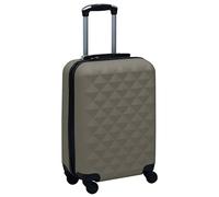 RMIHSJG Trolley rigido nero ABS con robusti gusci rigidi in ABS e serrature di sicurezza, 4 ruote a 360 gradi, maniglia e cinghie interne per bagagli da viaggio, antracite., 55 x 36 x 22 cm