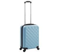 RMIHSJG Trolley rigido nero ABS con robusti gusci rigidi in ABS e serrature di sicurezza, 4 ruote a 360 gradi, maniglia e cinghie interne per bagagli da viaggio, Blu, 55 x 36 x 22 cm