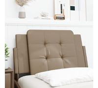 RMIHSJG Zadar Cappuccino - Cuscino per testiera, 80 cm, in ecopelle con imbottitura in schiuma per il supporto della schiena, resistente allo sporco e facile da montare con chiusura lampo