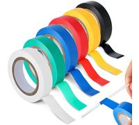 RMIVEGLIA Confezione da 6 nastro isolante colorato, nastro adesivo colorato, electrical tape, 16 mm x 15 m, totale 90 m, nastro autoagglomerante impermeabile, ideale per giunzioni di fili e cavi.