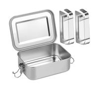 RMIVEGLIA Portapranzo acciaio inox - Lunch box acciaio 850ml con suddivisione rimovibile, resistente e durevole. Ideale come schiscetta pranzo per bambini, adatto anche per adulti.