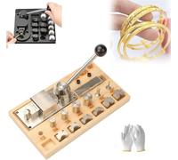 RMJEZTQD Strumento for Creare Gioielli, Piega Anelli, Kit di Strumenti for Piega Anelli con matrici Regolabili, for Anelli Fai da Te, Piegare Metalli, creazione di Gioielli.(B)