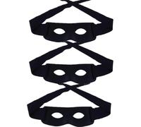 RmKbe 3 maschere per gli occhi da ladro, alla moda, in feltro, nero, accessorio per costume da bandito, per Halloween, festival, carnevale, feste in maschera di Batman