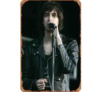 RMLYUSR Julian Casablancas The Strokes New Poster Decorazione da Parete 20 x 30 cm Vintage Metallo Alluminio Novità Tin Sign Decor Man Cave Signs