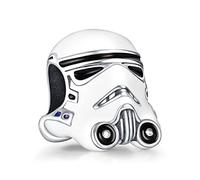 RMMY Charm Stormtrooper Helmet 925 Sterling Silver Pendant Dangle Beads for European Bracelets and NecklacesChriatmas Halloween Valentine's Day Birthday Jewelry Gifts for Women
