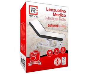 RMove 1 Conf. da 6pz 60 cm x 60 m Lenzuolino Medico 2 Veli Pura Cellulosa