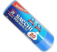 RMOVE 1Rotolo da 20 Sacchi Rifiuti 50x60cm Blu Marca