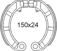 RMS Ganasce freno posteriori Piaggio Vespa Px 125-150-200cc 1998> 414450 (Freni a Tamburo e Ganasce) /