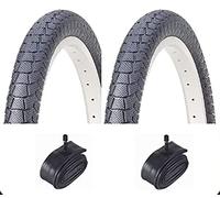 RMS Kit 2 Copertoni + 2 Camere d'Aria Bici 20 x 1.95 BMX Nero