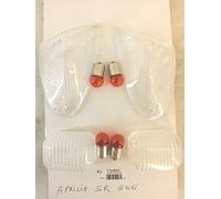 RMS KIT 4 GEMME FRECCE TRASPARENTI COMPATIBILE CON APRILIA SR WWW - CON 4 LAMPADINE OMAGGIO