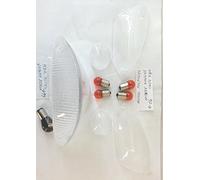 RMS KIT 4 GEMME FRECCE + VETRO FANALE POSTERIORE TRASPARENTI compatibile con MBK NITRO compatibile con YAMAHA AEROX DOPO IL 99-5 LAMPADINE OMAGGIO