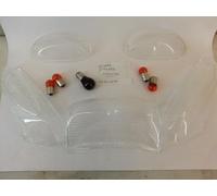 RMS KIT 4 GEMME FRECCE + VETRO FANALE POSTERIORE TRASPARENTI STALKER - CON 5 LAMPADINE OMAGGIO