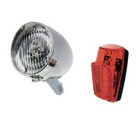 RMS Kit Fanale Luce Anteriore Rosso + Posteriore 3 LED Bici Olanda - R - Graziel