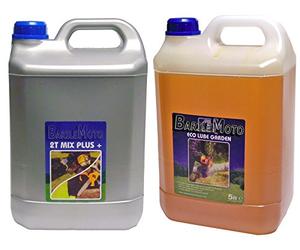 RMS Kit Tanica 5 Litri Olio Catena Motosega + 5 Litri Olio Miscela 2T Base Minerale