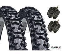 RMS N°2 Copertone/Pneumatico 20 x 1.95 (50-406) Bici MTB Nero + N°2 Camere