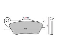 Rms Pastiglie Freno Organiche Yamaha X-max 250cc 225100770