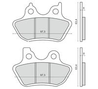 Rms Pastiglie Freno Sinterizzate Harley Davidson Xl R Sportster 225103373