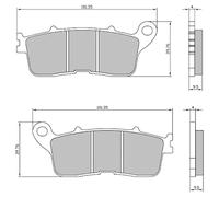 Rms Pastiglie Freno Sinterizzate Honda Vfr 800 225103683