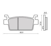 Rms Pastiglie Freno Sinterizzate Kymco Ak 550 225103573