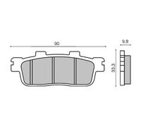 Rms Pastiglie Freno Sinterizzate Kymco Downtown 125i 225102763